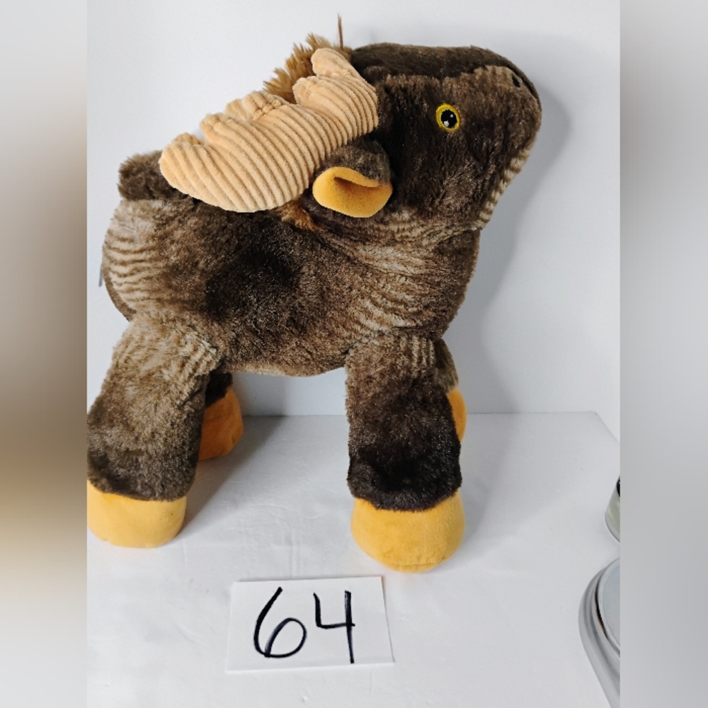 Toymazing Wildlife Plush Moose Brown Forest Animal Childrens Kids Stuffed Toy